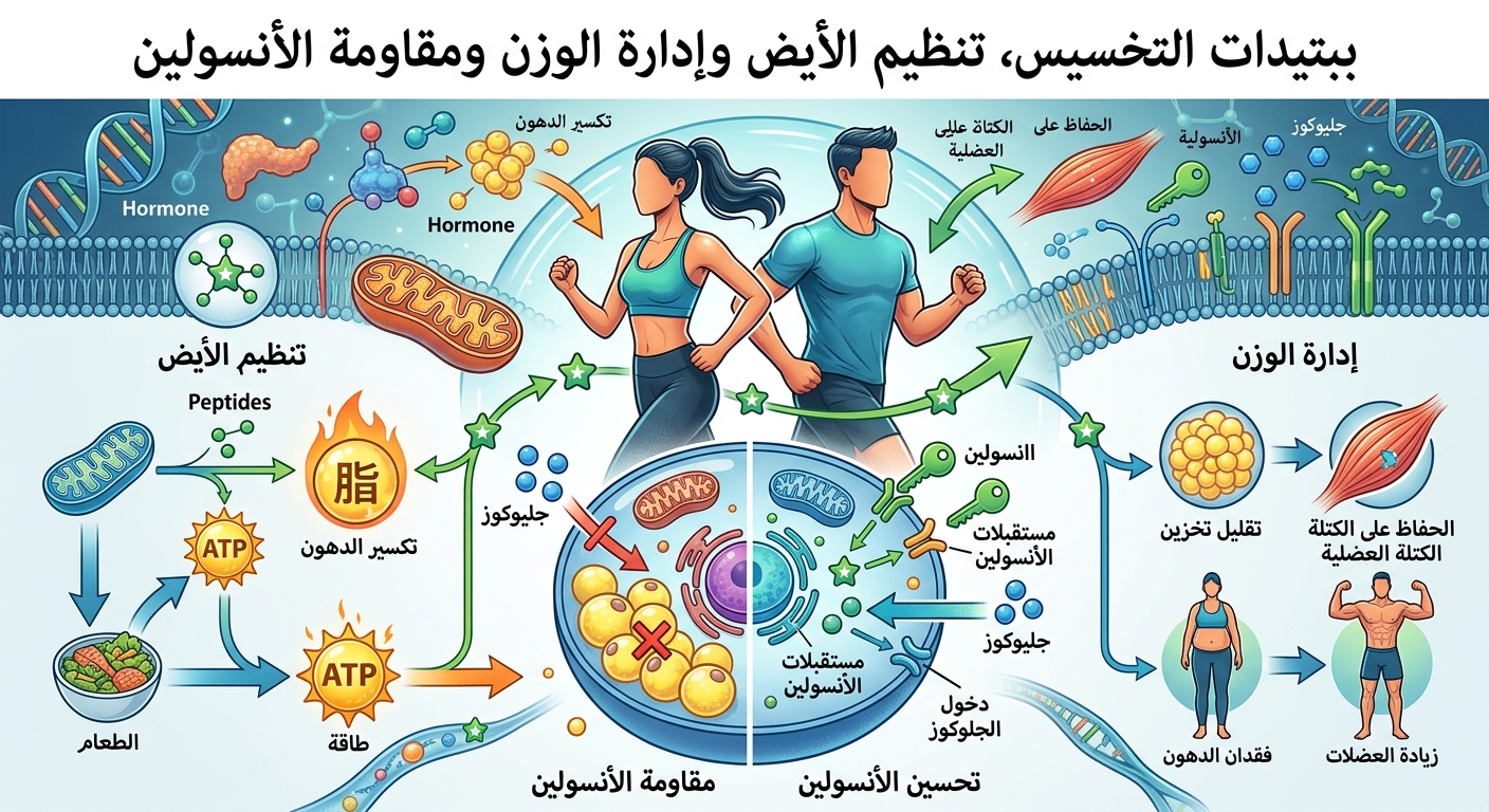 ماهي أنواع البيبتايدات التي تحتاجها لحل جميع مشاكل السمنة وتنزيل الوزن